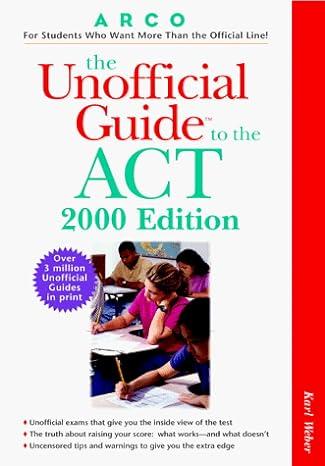 the unofficial guide to the act 2000 edition karl weber 0028632451, 978-0028632452
