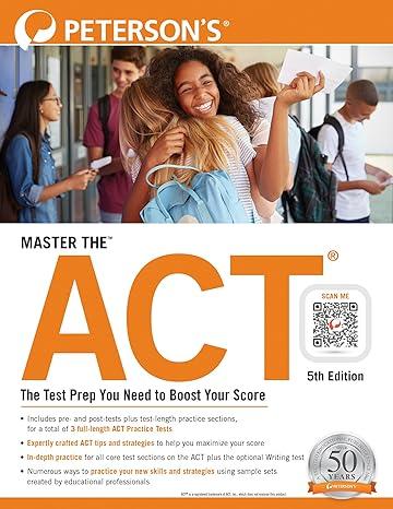 master the act the test prep you need to boost your score 5th edition peterson's 0768945968, 978-0768945966
