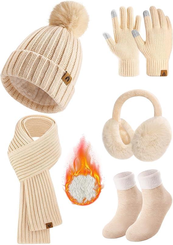 oleda winter beanie hat gloves scarf ear muffs socks  oleda b0cccmm2p9