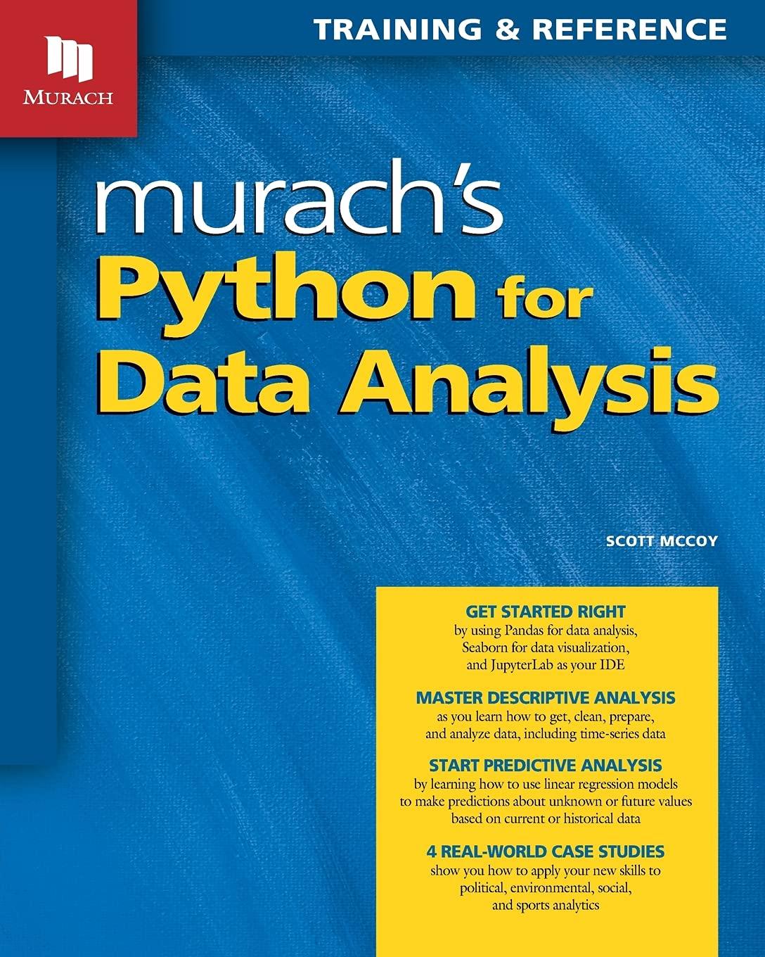 murach's python for data analysis training  reference 1st edition scott mccoy 1943872767, 978-1943872763
