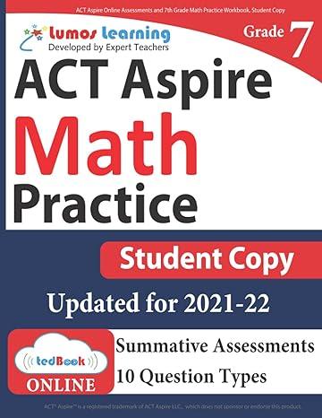 act aspire math practice grade 7 2021 edition lumos learning 1540782565, 978-1540782564