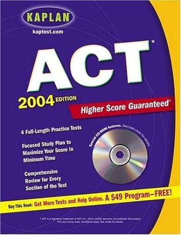 act higher score guaranteed 2004 edition kaplan 0743240944, 978-0743240949