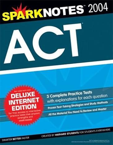 sparknotes act  deluxe internet edition 2004 edition sparknotes 1586639617, 978-1586639617