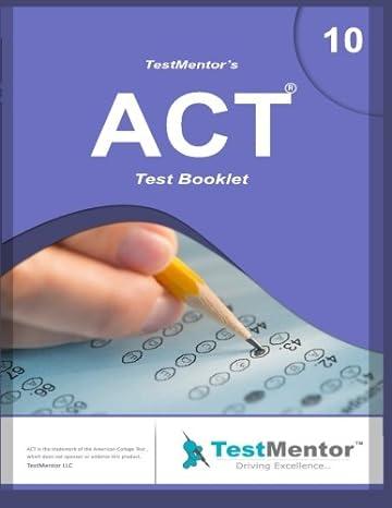 test mentors act test booklet 1st edition linda coleman 1522911677, 978-1522911678