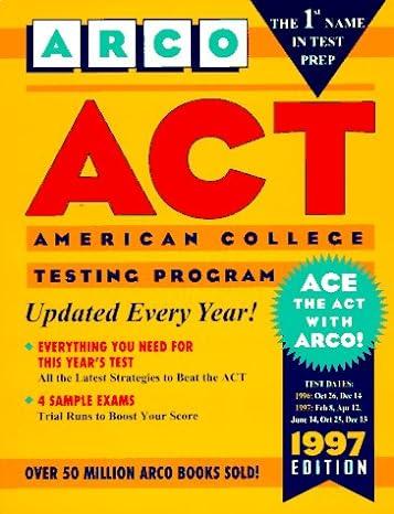 arco act american college testing program 1997 edition norman levy,  joan u. levy 0028610717, 978-0028610719
