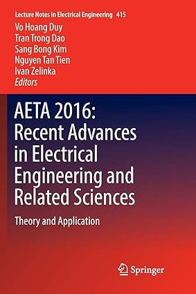 aeta 2016 recent advances in electrical engineering and related sciences theory and application 1st edition