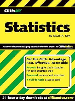 cliffsap statistics 1st edition david a. kay 0764573136, 978-0764573132