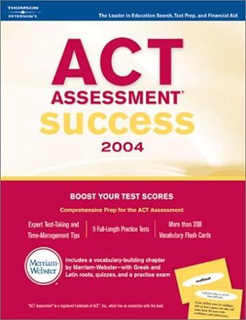 act assessment success 2004 edition merriam webster 0768912245, 978-0768912241
