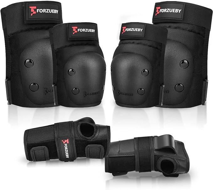 forzueby adult/kids knee pads elbow pads wrist guards 6 in 1  forzueby b09gbl6yj6
