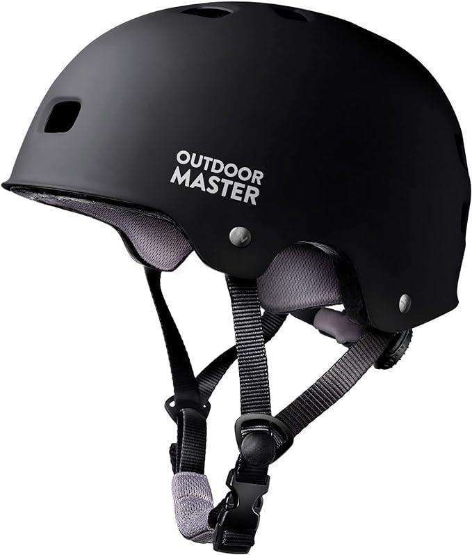 outdoormaster skateboard cycling helmet two removable liners  outdoormaster b0bx6vtvkg