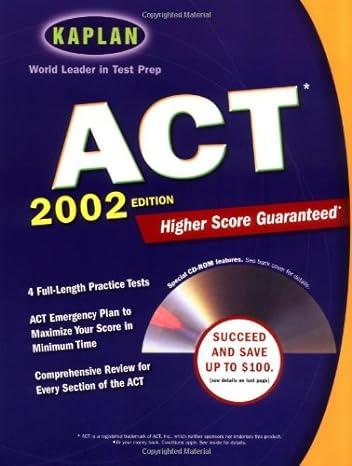 act higher score guaranteed 2002 edition kaplan 0743230272, 978-0743230278