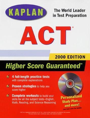act higher score guaranteed 2000 edition kaplan 0684859521, 978-0684859521