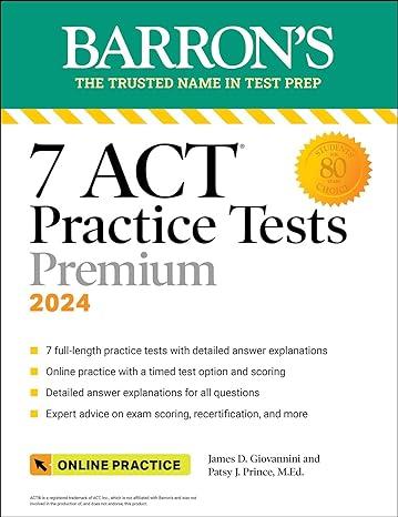 barrons 7 act practice tests premium 2024 2024 edition patsy j. prince, james d. giovannini 150629152x,