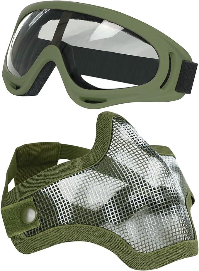 aoutacc airsoft mesh mask and goggles set  aoutacc b07gvf4lyy