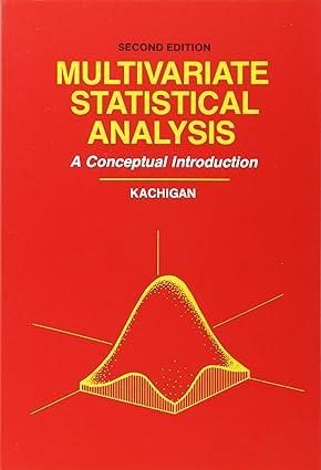 Multivariate Statistical Analysis A Conceptual Introduction