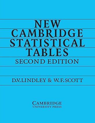 new cambridge statistical tables 2nd edition d. v. lindley, w. f. scott 0521484855, 978-0521484855