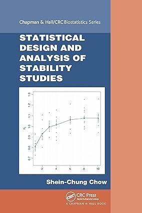 statistical design and analysis of stability studies 1st edition shein-chung chow 0367577682, 978-0367577681