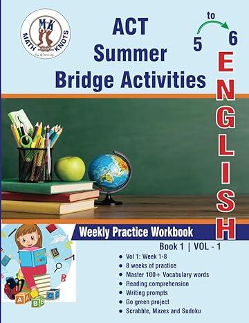 act summer english bridge activities grade 5 to 6 volume 1 1st edition gowri m vemuri b0ckhkj7bd,