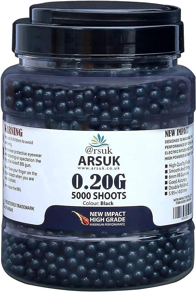 ARSUK Airsoft BB Pellets 6mm BBS 0.20g High Grade Paintball Softair