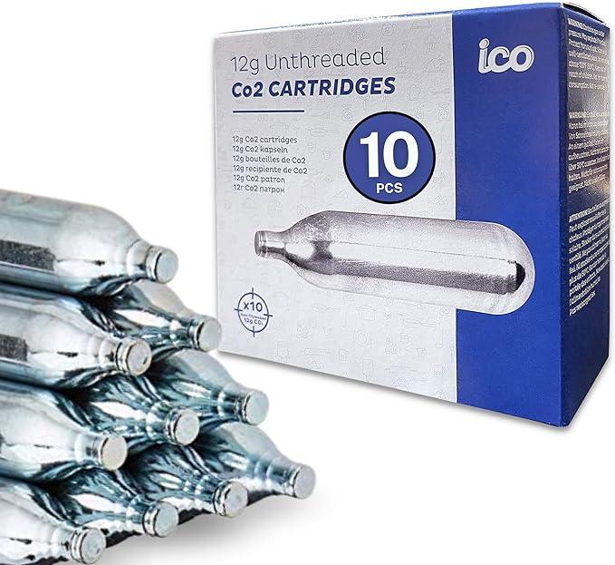 ico 12 gram co2 cartridges non threaded for use with co2 bb gun  impeccable culinary objects (ico) b009ipx33y