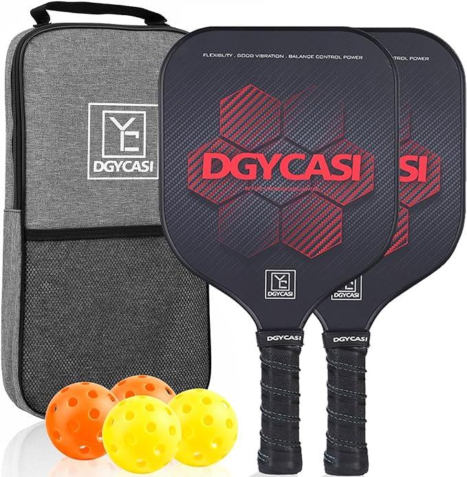 yc dgycasi pickleball paddles set of 2 usapa approved portable carry bag  yc dgycasi b08bjmrsqb