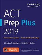 act prep plus 2019 2019 edition kaplan test prep 1506235107, 978-1506235103