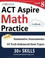 act aspire math practice grade 8 1st edition lumos learning 194573017x, 978-1945730177