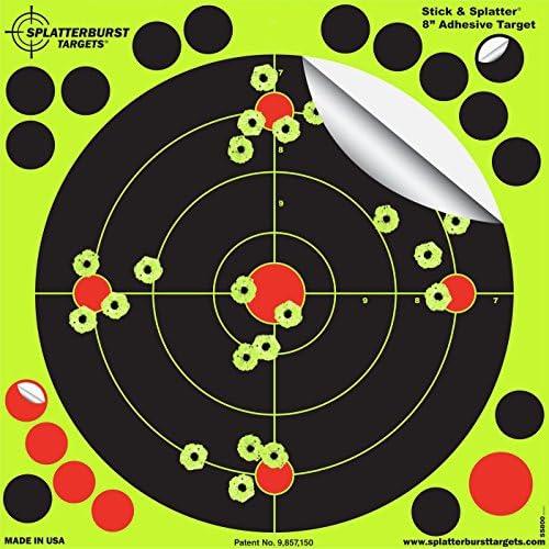 Splatterburst Targets 8 Inch Stick And Splatter Reactive Self Adhesive Shooting Targets