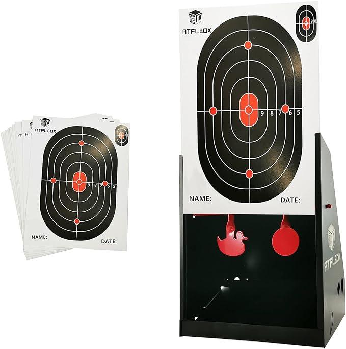 atflbox 7 x 9 inch bb gun target trap with 10pcs paper target  atflbox b08th941r1