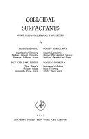 colloidal surfactants some physicochemical properties 1st edition kozo shinoda, toshio nakagawa, bun-ichi