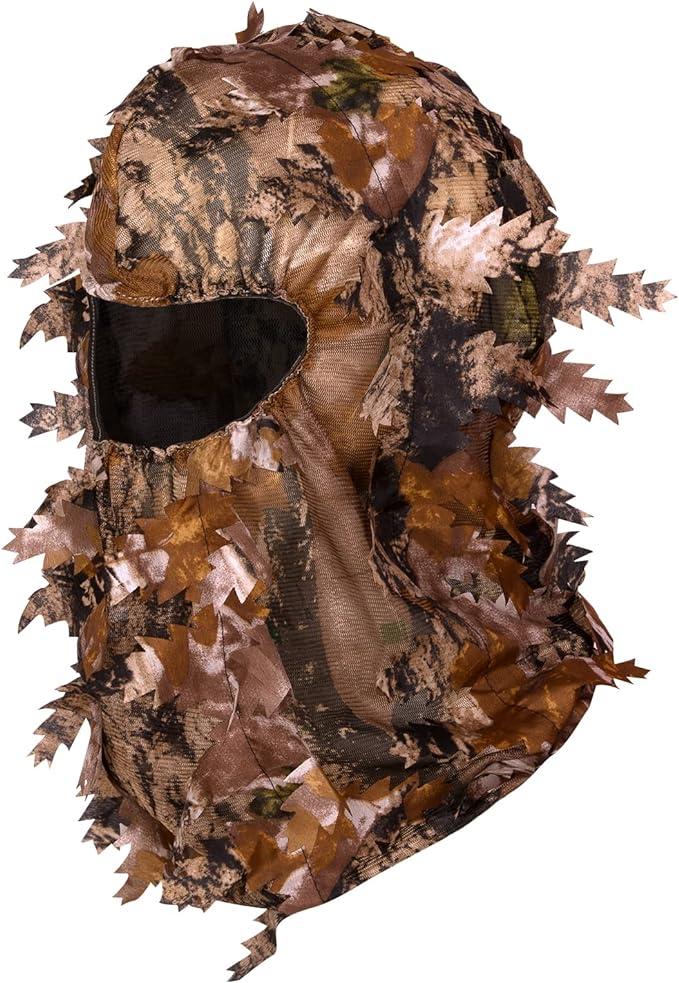 ginsco 3d leaf ghillie camouflage hat full face mask  ginsco b0b1qjmn64