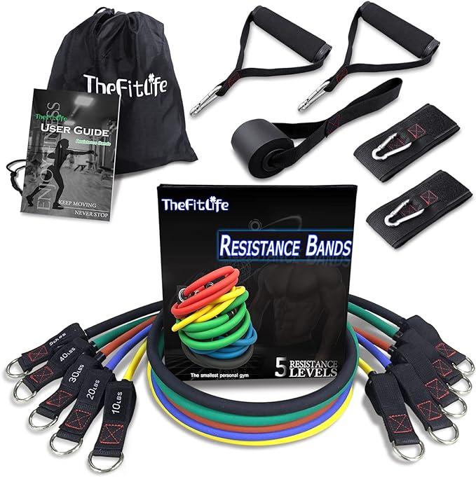 thefitlife exercise and resistance bands set  thefitlife b077hv3rw5