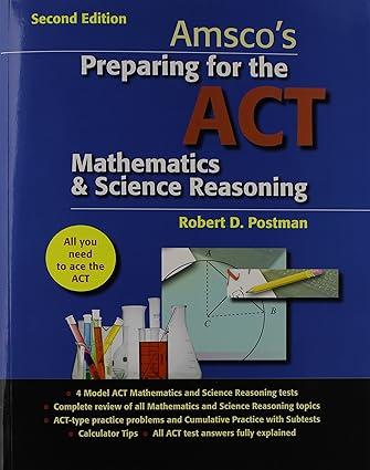 preparing for the act mathematics and science reasoning 2nd edition robert postman 1567657176, 978-1567657173