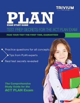 plan exam study guide test prep secrets for the act plan exam 1st edition trivium test prep 0615833012,