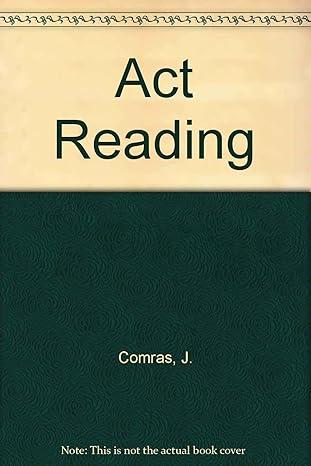 act reading 1st edition j. kushner, t. kane, j. comras 1567495745, 978-1567495744