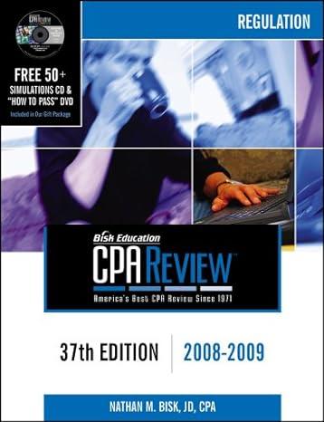 regulation cpa review 2008-2009 37th edition bisk m. nathan, nathan m. bisk 1579616070, 978-1579616076