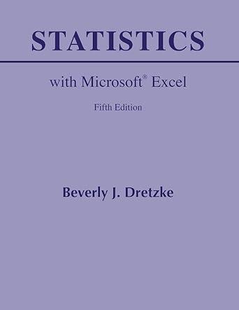 statistics with microsoft excel 5th edition beverly dretzke 0321783379, 978-0321783370