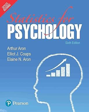 statistics for psychology 6th edition arthur aron 9353940362, 978-8184958010
