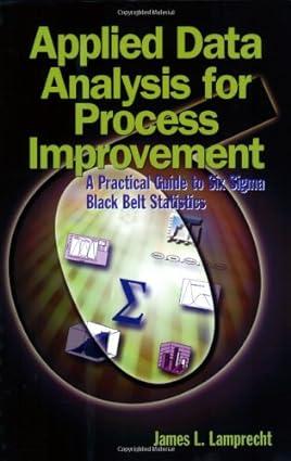 applied data analysis for process improvement a practical guide to six sigma black belt statistics 1st