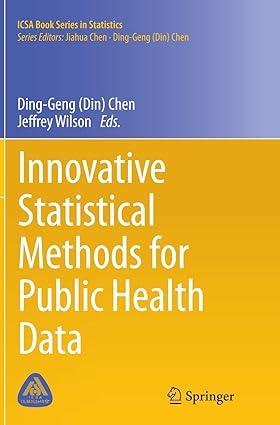 innovative statistical methods for public health data 1st edition ding-geng (din) chen, jeffrey wilson
