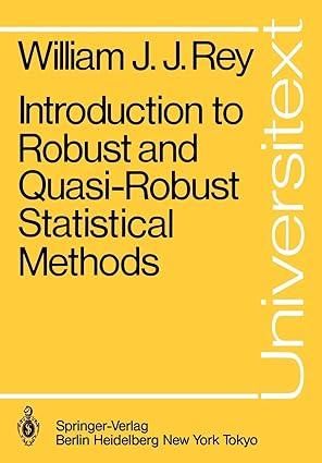 introduction to robust and quasi robust statistical methods 1st edition w.j.j. rey 3540128662, 978-3540128663