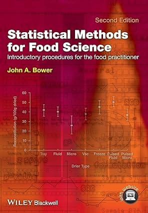 statistical methods for food science introductory procedures for the food practitioner 2nd edition john a.