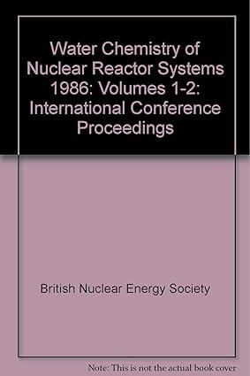 water chemistry of nuclear reactor systems 4 1st edition unipub 0727703706, 978-0727703705