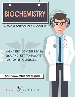 biochemistry medical school crash course (medical school crash courses) 1st edition audiolearn medical