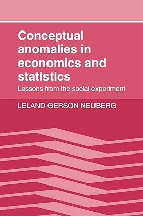 conceptual anomalies in economics and statistics lessons from the social experiment 1st edition leland gerson