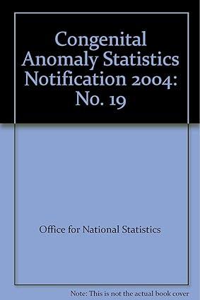 congenital anomaly statistics notification 2004 no 19 1st edition na na 1403999201, 978-1403999207