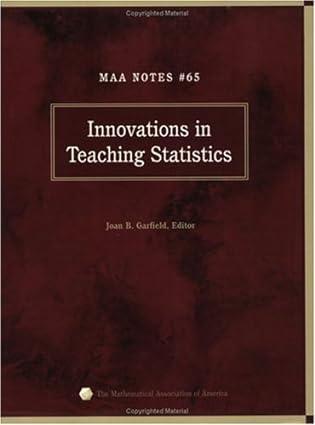 innovations in teaching statistics 1st edition joan b. garfield 088385175x, 978-0883851753