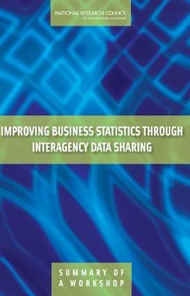 improving business statistics through interagency data sharing summary of a workshop 1st edition national