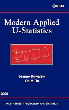 modern applied u statistics 1st edition jeanne kowalski, xin m. tu 0471682276, 978-0471682271