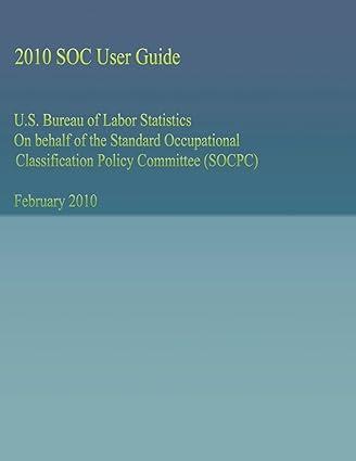 us bureau of labor statistics on behalf of the standard occupational classification policy committee socpc